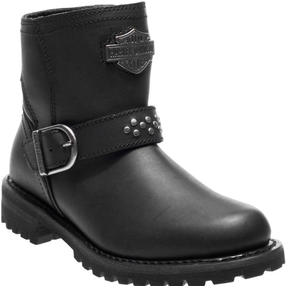 HARLEY-DAVIDSON® WOMEN'S BRANTLEY 5-INCH LEATHER MOTORCYCLE BOOTS - Picture 1 of 11